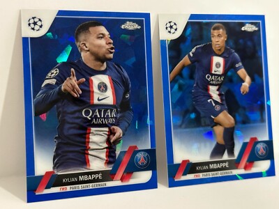 スポーツ選手 Topps Chrome CL Kylian Mbappe Base 2022-23 Topps Chrome Sapphire UCL PSG Kylian Mbappe