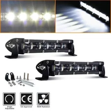 2x 7inch 800W LED Work Light Bar Flood Spot Combo Fog Lamp Offroad Driving Truck