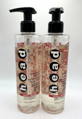 (2) Head Organics Extra Hold Hair Gel 8.45oz