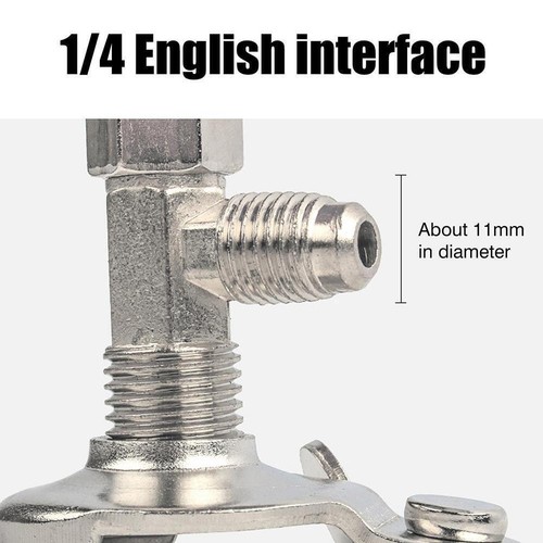 Universal Can Tap Dispenser Valve For R12 R134a R22 Hose R410 Charge US D6P3 - Picture 10 of 11