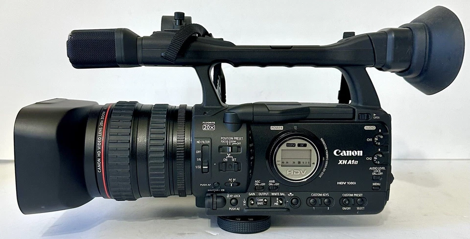 Canon XH A1S 3CCD HD Video 1080i 20x Zoom Mini DV Professional Camera Recorder - Image 4 of 4