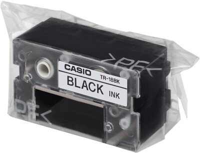 CASIO 黒 インクリボン T-EW-ST 3個パック Casio TR-18BK 3P Black Ink Ribbon Cassette for CW Disc Title