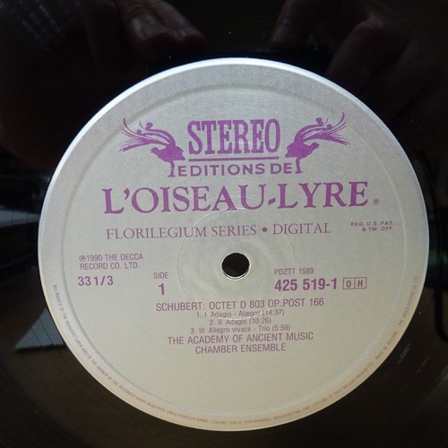 425 519 1 SCHUBERT Octet D 803 ACAD ANCIENT MUSIC CO L'OISEAU-LYRE STEREO LP NM - Picture 5 of 6