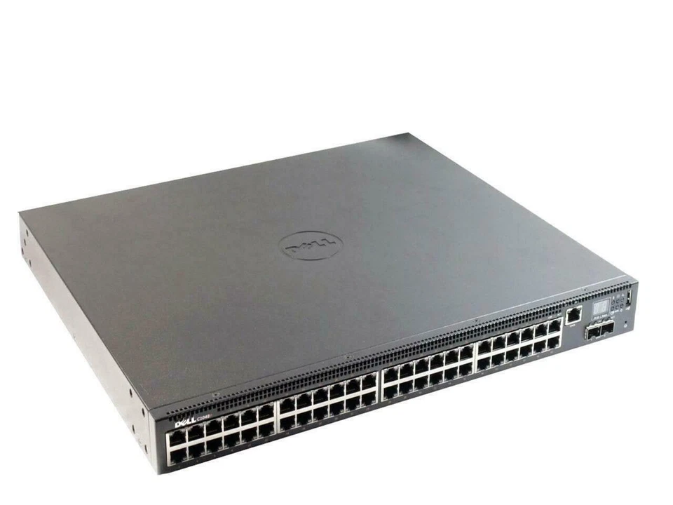 Dell C1048p 48 puertos 10/100/1000base-t Poe+ acceso rápido 24 puertos nodo-OEM J9K8D Foto 3 de 4