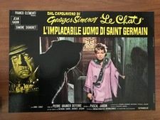 B15 Fotobusta Le chat L'implacabile uomo di Saint Germain Signoret,Gabin,Simenon