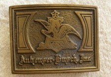 Vintage Anheuser-Busch, Budweiser Beer, A-Eagle Brass BELT BUCKLE