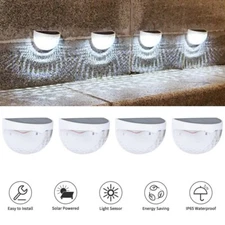 Outdoor Solar LED Deck Lights Path Garden Patio Pathway Stairs Step Fence Lamp