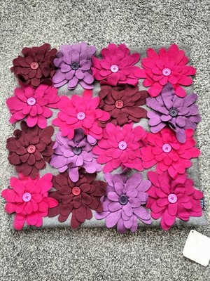 Kissenbezug Hülle Kew Grau & Fuchsia Wollmischung Riva Paoletti 45 cm x 45 cm