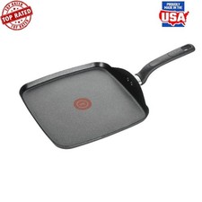 Nonstick Griddle 11 in Easy Care Cooking Heat Indicator Even Heat Base Grey New