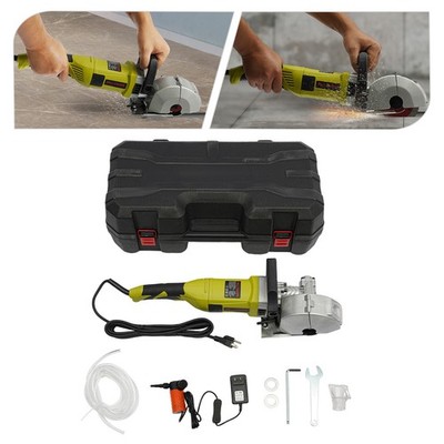 4000W 110V Wall Chaser Grooving Machine Concrete Cutter Water Pump & 5 Blades