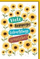 Geburtstag GrußKarte Mit Umschlag Sonnenblumen Sonnige WüNsche