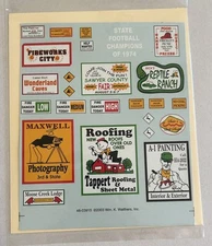 WALTHERS HO DECAL-MISC TOWN BUILDING SIGNS -1940’s-1960’s (PARTIAL) REPACKAGED