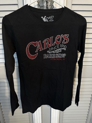 Carlos Bakery Long Sleeve Black Rhinestone T Shirt  Size M