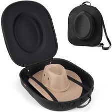 Hat Box for Travel - Crush Proof Cowboy Hat Holder Storage, Hard Travel Hat