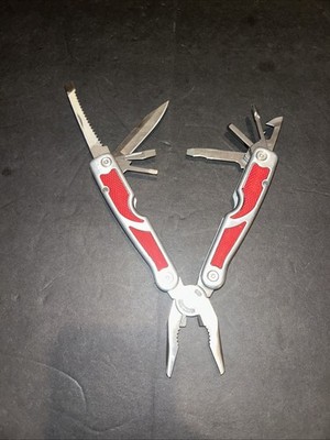 Protocol Multitool Pliers Rubber Grip Orange Stainless Steel