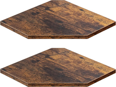 2 Pack Rustic Corner Wall Shelves Floating Wood Storage Display Shelves