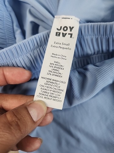 Joy Lab Game Day Double Layer Run Shorts 2.5" XSmall Elastic Waist Blue - Picture 6 of 9