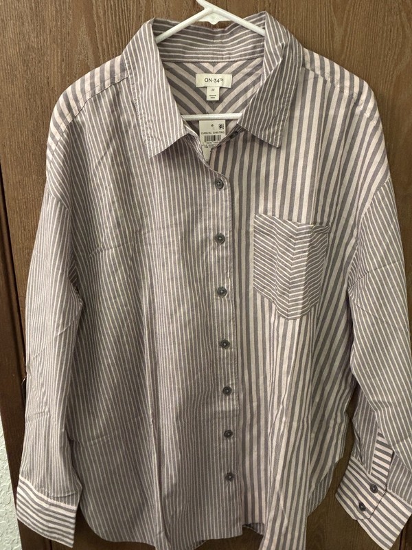 On 34th Striped  Blouse Womens Plus Size 2X  NWT