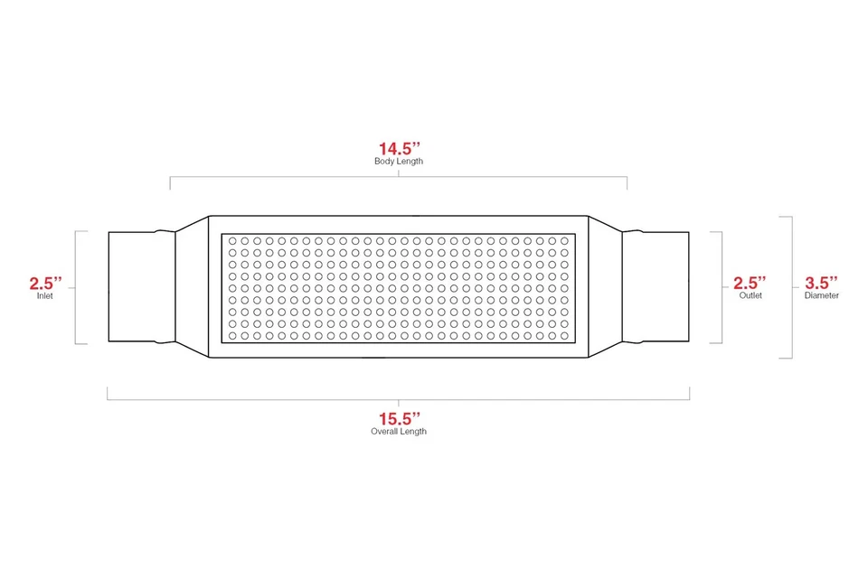 For Ford Mustang 64-19 Performance Exhaust Resonator TR Series 304 Stainless Foto 4 de 4