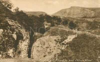 Vintage Postkarte um 1910 Castleton Mam Tor Mine England
