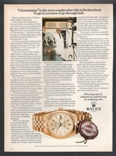 ROLEX Advertising 1972 OYSTER DATEJUST CHRONOMETER TEST SWISS WATCH 1 Page