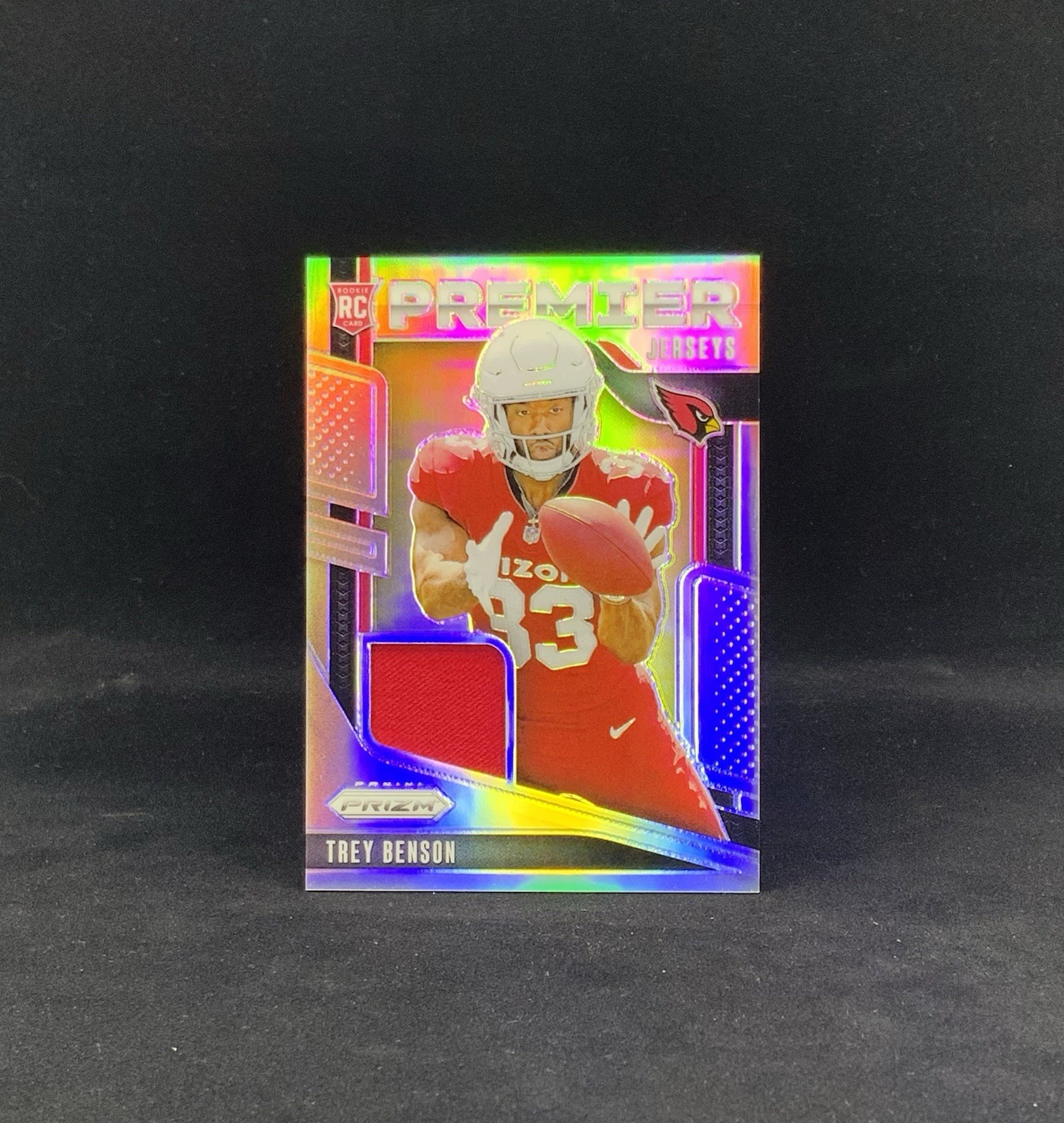 2024 Panini Prizm Trey Benson RC Premier Jerseys Patch #PJ-TBN Arizona Cardinals