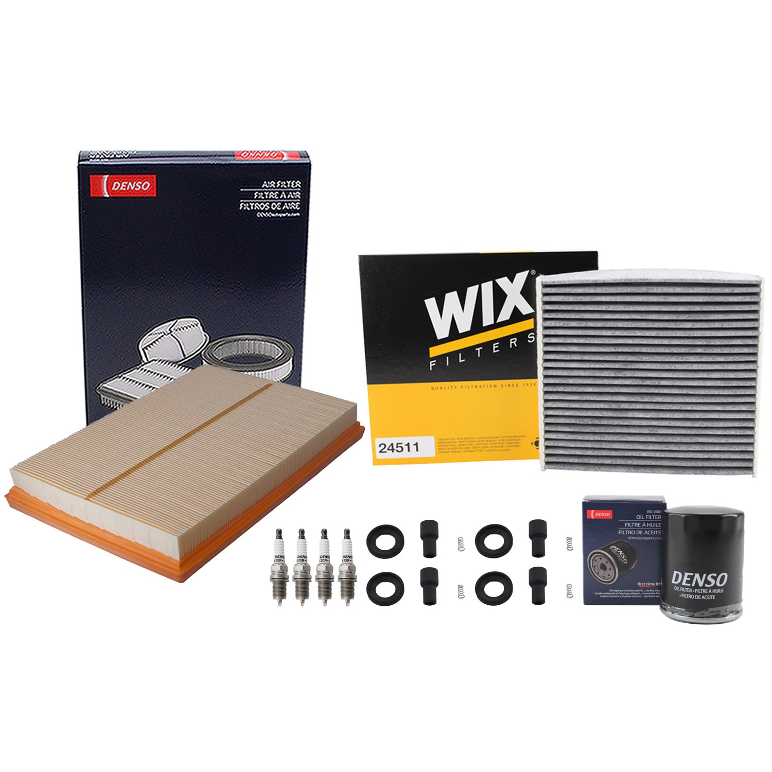 Denso Tune Up Kit NGK 4 Spark Plugs  Boots Kit for HS250h 2.4L L4 FHEV 2AZ-FXE