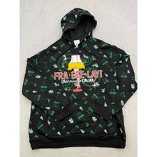 A Christmas Story Hoodie Mens XXL Leg Lamp Black Pullover Hooded Christmas