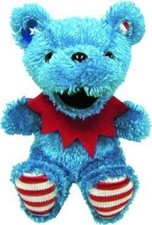 Grateful Dead Bean Bear American Beauty Plush Toy Doll Blue 7inches Japan New