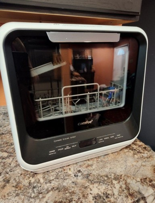 #ad Comfee#x27; CDC17P0ABB Portable Countertop Dishwasher Extra hoses included $154.99