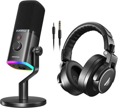 MAONO PD100X XLR-USB Streaming Mikrofon mit Software, Stummschalttaste