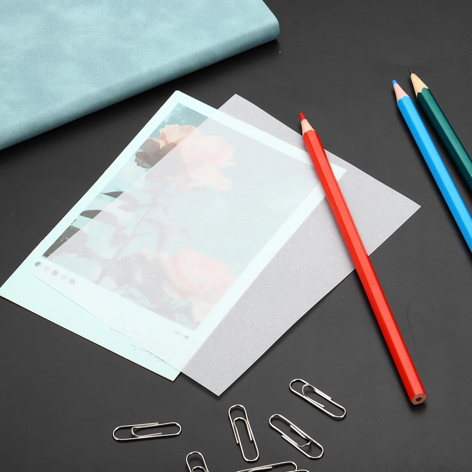 110 Hojas Papel Vitela 4.25x5.5 Imprimible Papel Translúcido 100GSM, Blanco Foto 3 de 4