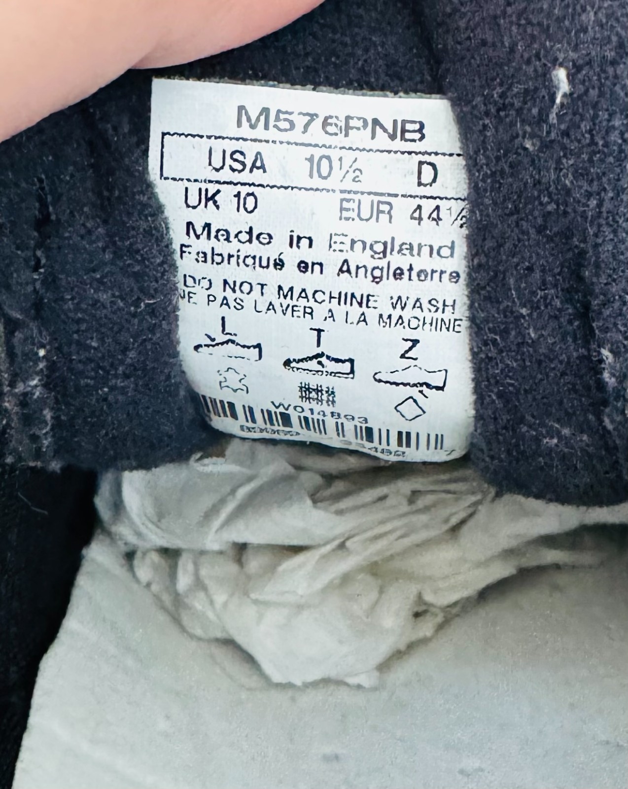 RARE New Balance 576 Made in England Navy Bolt Blue / 10.5 image 8