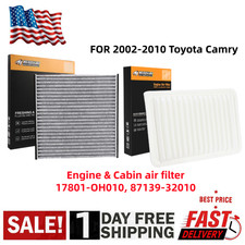 FOR 2002-2010 Toyota Camry Sienna Solara Engine & Cabin Air Filter Combo Set USA