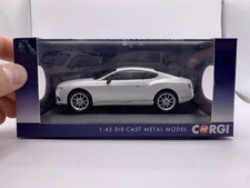 Vanguards Corgi 1:43 Bentley Continental GT V8 S Launch Car Ghost White CC57001