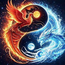 5D Dragon and Phoenix Diamond Painting Kits for Adults Beginners, Full Drill ...