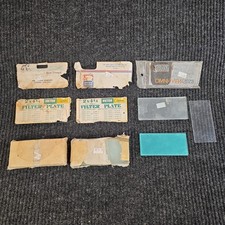 Mix Lot of Vtg Glass Welding Lens 2" x 4-1/4" Clear - Shade 6 /8 / 10 NOS Used