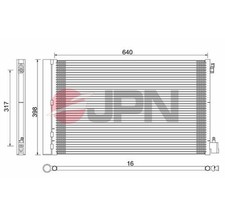JPN 60C9120-JPN Condenser, Air Conditioning for Chevrolet, Opel, Saab