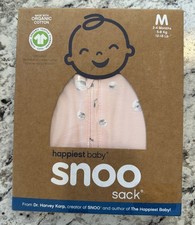 Happiest Baby SNOO Sleep Sack Size Medium 2-4 months Organic Cotton Rose planets