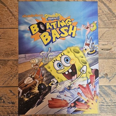 SpongeBob Schwammkopf Bootfahren Bash A3 Poster Stil Magazin Seite Anzeige