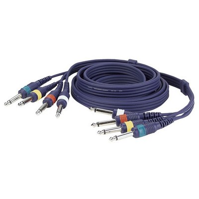 DAP Audio FL20 - Klinkenkabel 4 x 6,3mm Klinke mono male / 4 x 6,3mm Klinke mono