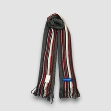 Hiroko Koshino Scarf Vintage Classic Fringe Neckwear Knit Winter Scarves 12x60