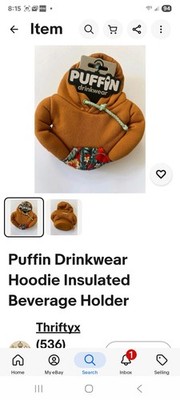 Puffin Drinkwear Hoodie Insulated Beverage Holder