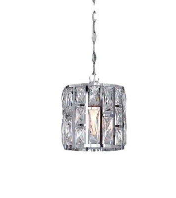 Home Decorators Collection Kristella 1-Light Chrome Crystal Pendant Light