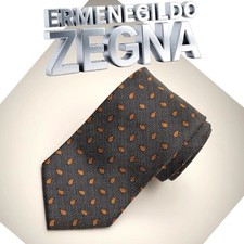 ERMENEGILDO ZEGNA ITALIAN HERITAGE, SOPHISTICATED MINI PAISLEY LUXURY SILK...