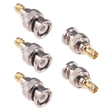 5pcs BNC Male to SMA Female RF Coax Adapter BNC to SMA Coaxial Connector Adapter