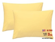 Soft 100% Egyptian Cotton Zipper Closure Pillowcases, Cozy Standard Apricot