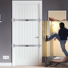 Stainless Steel Door Security Bar Set - Home Protection Reinforced