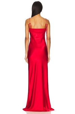 anna october red dress Anna October Women's Solomia Maxi Dress, Red, Polyester | Size: XS