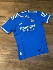 Adidas Real Madrid 2025/26 Away Jersey Blue Mens Size XL Soccer Kit